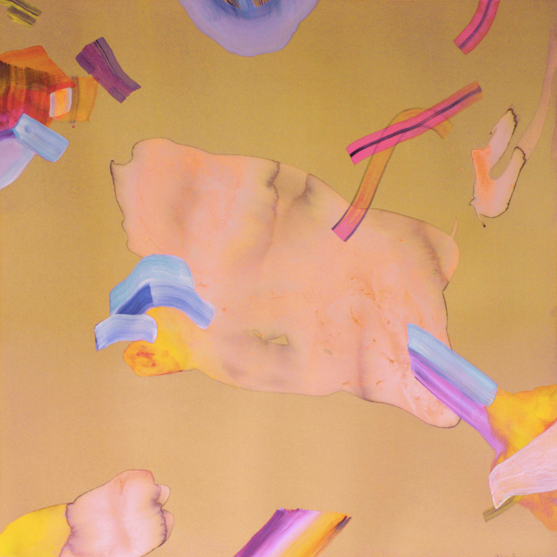 Isabella Nazzarri, Innesti (Terra e cielo), acquerello su carta, 70x70 cm, 2018